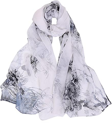 FAIRYGATE Ladies Scarves Lightweight Clearance Chiffon Scarf for Women Fashion Soft Hijab Long Scarf Wrap Scarves 20A50