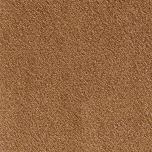 BRICOFLOR Teppichboden Meterware 500 cm und 400 cm breit in Braun ideal für Wohnzimmer und Esszimmer Kräuselvelours Auslegware angenehm weich (4 m x 10 m)