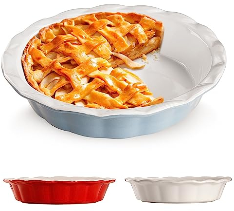 Muldale Pirofila in ceramica 23 cm – 23 cm – Teglia per torta di mele – Pirofila per il forno – grigio blu, MD01PD23