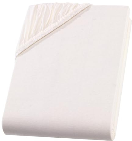 Visaggio Classic Spannbettlaken 100% Baumwolle Jersey Spannbetttuch Bettlaken Betttuch Farben Größen wählbar 90x200 cm - 100x200 cm