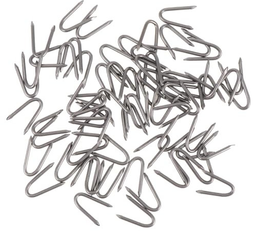 Kisangel Herramienta de fijación para césped, 70 uñas en forma de U, clavos de jardín para césped artificial