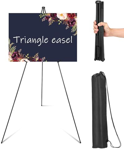 Künstler Staffelei Stand,160cm Verstellbares Stativ Tisch Kunst Leinwand Malerei Display,Tragbar faltbar,Staffelei Ständer für Hochzeitsschild,Poster, Malerei,Schwarz