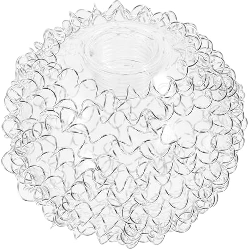 Kichvoe Pantalla De Lámpara Globo De Cristal 3.93 Pulgadas Con Alambre De Aluminio Para Lámparas Colgantes G9 Fácil Instalación Y Protección En Hogar Y Oficina