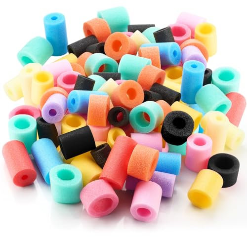 Frienda 100 Pcs Pool Noodle Bits, 1.18-2.36 Dia., Regular Colors
