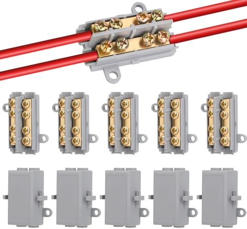 Linkstyle 10PCS 10 AWG Wire Connector Nut Kit, 17-10 Gauge Wire Splice Connectors, 60A Solderless Splicing Quick Wiring Connection Terminal,Circuit Wire Connector
