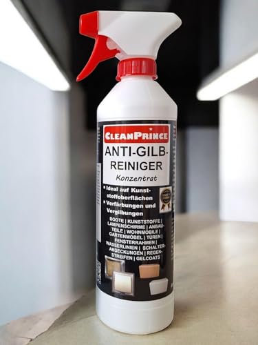 Cleanprince Anti Gilb Reiniger 0,5 Liter | Konzentrat gegen Vergilbungen Kunststoff Rahmen Türen GFK Gelcoat Caravan Boot