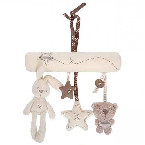 IKOPFLN 1 articolo Giocattoli per passeggino: giocattoli per seggiolino auto, coniglietti sospesi, giocattoli per bambini da 3 mesi in poi