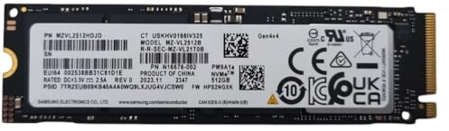 Samsung SSD 512 GB PM9A1a PCIe Gen 4.0 x4 M.2 PCI-e NVME interno unità a stato solido, fattore di forma 2280 M Key, compatibile con laptop desktop Gen4, MZ-VL2512B, fino a 6900MB/s - OEM BULK