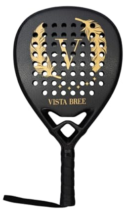 Vista Bree Padel Racket – Diamond Shape Paddle Racket for Adults – 3K Carbon Frame, Soft EVA Core, 400g Balanced Weight, Anti-Vibration Handle & Wrist Strap – High-Performance Power + Control Design