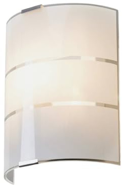 Wall Light 'Vincenzo' dimmable (Modern) in White Made of Glass for e.g. Living Room & Dining Room (1 Light Source, E14) from Lindby | Wall Lighting, Wall lamp