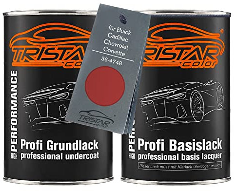 TRISTARcolor Car paint Set can ready-to-spray for Buick/Cadillac/Chevrolet/Corvette 36-4748 Firethorn Metallic under + base coat 2.0 litre 2000ml