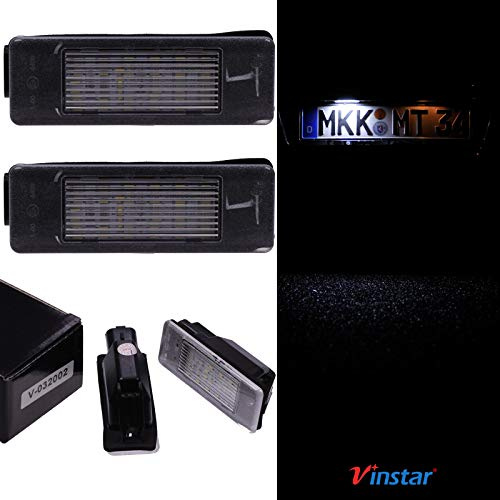 VINSTAR LED-nummerskyltsbelysning E-testad CAN-buss 18 LED-lampor per modul 6000 Kelvin kompatibel med alla modeller i produktbeskrivningen!