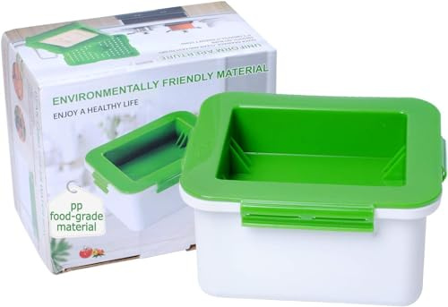 Poweka Kit di pressa per tofu con vassoio di raccolta dell'acqua, colino centrale e coperchio superiore, scolapiatti per tofu fatto in casa, rimuove facilmente l'acqua dal tofu per più deliziosi