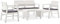 vidaXL Gartenmöbel 4-TLG. mit Auflagen Witterungsbeständig Gartenset Lounge Sofa Sitzgruppe Garnitur Gartensofa Gartenbank Kunststoff Weiß