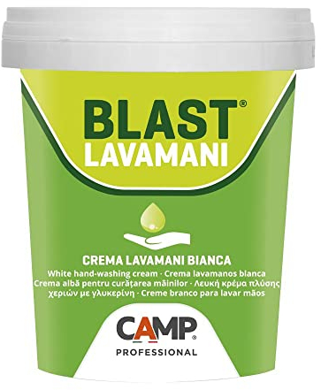 Camp Blast Crème Blanche lave-Mains, Savon en Creme avec des Abrasifs Naturels, pour la Saleté Difficile, avec de la Glycérine, 1000 ml