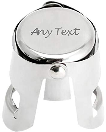 Personalised Wine Bottle Stopper Prosecco Moscato Champagne Spumante Sparkling Stoppers Engraved Gift for Wedding Anniversary Birthday Fathers Day Christmas Valentine (Your Text Here)