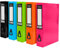 Pukka Pad, Brights A4 Lever Box Files – 10 Pack of Assorted Colours – 70mm Spine with Customisable Label for Large Amounts of Documents and Thumb Hole Retrieval – 32 x 28cm