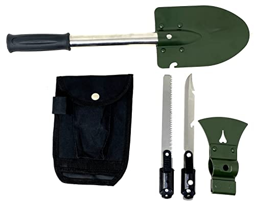 Camping Set Survival Militär Klapp Spaten Säge Messer Machete Axt 53cm