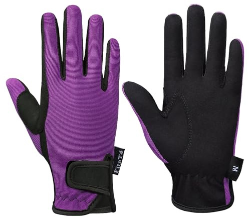 FitsT4 Sports Reithandschuhe Kinder Reiten Grip Handschuhe Sommer Herbst Mädchen Jungen 3-11 Jahre für Reitsport, Radfahren,Gartenarbeit,in 4 Farben