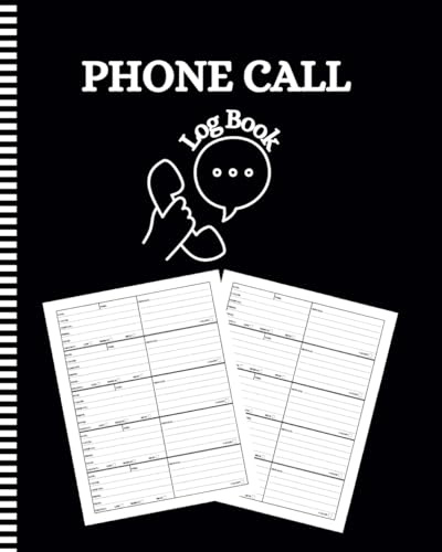 Phone Call Log Book: Comprehensive phone call and voicemail log with 600 dedicated spaces for recording incoming and outgoing calls, suitable for both business and personal use