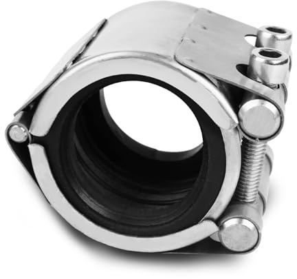 Pipe Repair Clamp Kit -1 1/4 Inch 41mm-44mm High Pressure Resistant Pipe Coupling Clamp for Plastic&Metal Pipes, Emergency Duty Leak Sealer with Stainless Steel, Quick Fix for Water/Gas/Oil Lines