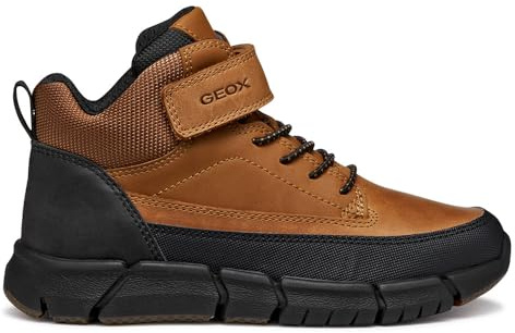 Geox J Flexyper Boy, Stivale alla Caviglia, Marrone Chiaro, 40 EU
