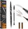 Wffeila Augenbrauenstift, Micro Brow Pencil, 2-in-1 Dual-Ended Microblading Augenbrauenstift, Wischfest Eyebrow Pencil Kann Leicht Natürliche Augenbrauenfarbe Natürliche(Dunkelbraun)