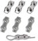 huruirui M4 Morsetti per Cavo Acciaio Morsetti Stendibiancheria Inox 304 Duplex Serracavo Acciaio per Fune D'Acciaio Diametro 4mm morsetti Serracavo Clip 6pcs