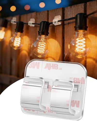 RIYO Sujetacables Autoadhesivos, 100 Unidades Transparentes para Organización de Cables en Pared, Escritorio, Hogar y Oficina