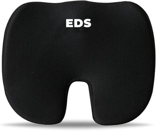 EDS Memory Foam Seat Pad U-Shaped Ergonomic Cushion for Office Chair Gaming Chair Home or Car Use Pressure Relief & Comfortable Seating Support