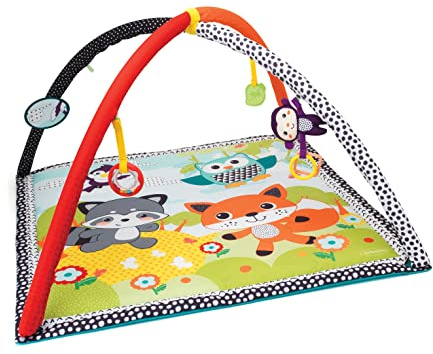 Infantino Tiere Spieldecke mit Spielbogen, Krabbeldecke, Erlebnisdecke, mehrfarbig