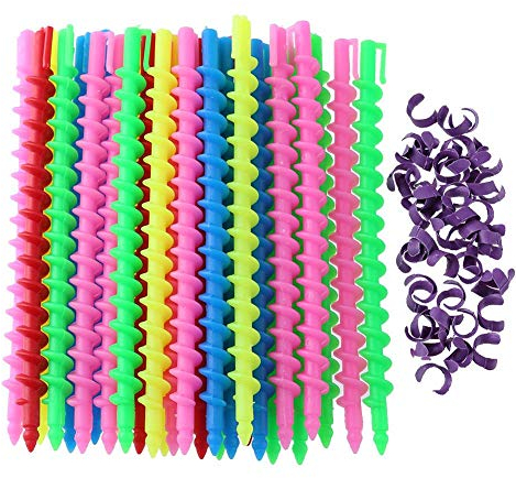 Bigodini Spirale Set Bigodini a Spirale Capelli Lunghi Bigodini Permanente Capelli Strumenti per lo styling (175x6mm / 30 pezzi)
