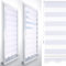 Brillant® Doppelrollo ohne Bohren Klemmfix 70x200cm Weiß – Duo Rollo Zebra mit Streifen – Lichtdurchlässig & Blickdicht – Stoffbreite 67cm – Fensterrollo für Türen & Fenster – Made in Germany