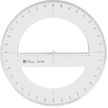 360 grados transportador ángulo medida dibujo reglas escuela matemáticas papelería, 30 cm
