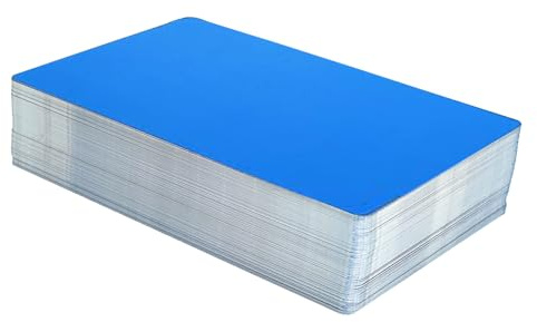 skycabin 100Piezas Tarjetas de Visita de Metal,Blanks Marca Láser Grabado Metal Liso Negocios Visita Tarjetas de Nombre,Tarjetas de Negocios,Tarjeta de Visita Metálica