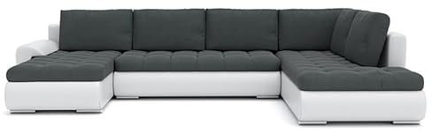 Ecksofa Tokio II mit Schlaffunktion! Best ECKSOFA! Eckcouch mit Bettkasten! Best! (Jasmine 96 + Soft 17 RECHTS), 1.2D x 3W x 0.75H m