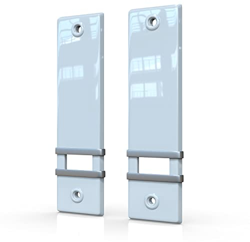 markiso® Rolladengurt Abdeckung [2 Stück] – Lochabstand 185 mm | Gurtwickler Abdeckung aus Kunststoff | Einfache Montage ohne Gurtausbau | Gurtwicklerblende für Maxigurte| Farbe Weiß