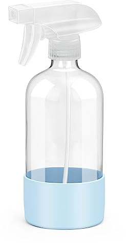 Glass Spray Bottles for Cleaning - 16 oz Spray Bottles with Silicone Sleeve