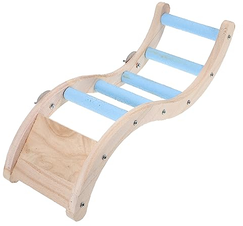 CORHAD Kletterleiter Für Vögel Holzspielzeug Für Papageien Und Wellensittiche Sichere Und Praktische Kletterleiter Für Vogelkäfige Fördert Spiel Und Bewegung