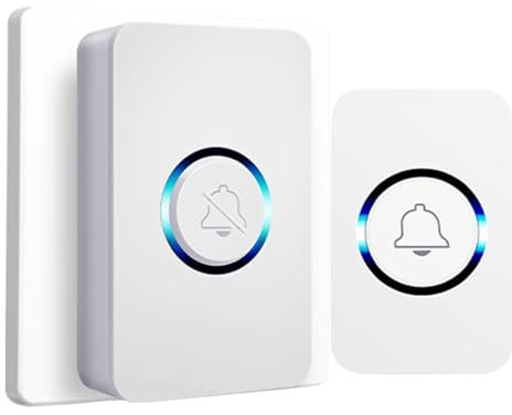 Timbres de Puerta remotos, Timbre de Puerta inalámbrico | Timbre de Puerta inalámbrico con Volumen Ajustable | Timbre de Puerta Multiusos Que Ahorra energía, Timbre con Pilas para Personas Mayores