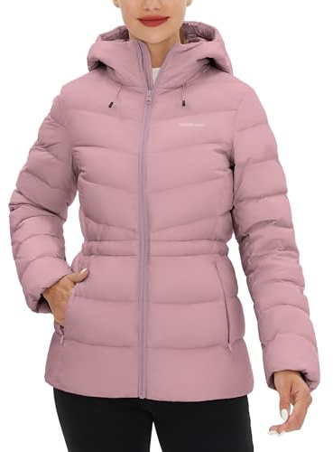 Veste en duvet pour femme Manteau d'hiver, rose, M