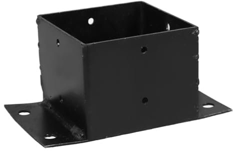 Artibetter Outdoor Aluminum Fence Bracket Base Protector for Metal Post Adjustable Post Support for Deck Railing System