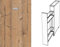 Premium-Ambiente ASTUVW308 Unterschrank Apothekerschrank Cargo Vollauszug Softclosing eingelassener Griff EURODEKOR® (Breite 50cm, 28 Bramberg Fichte)
