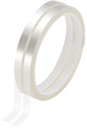 QUARKZMAN 2 Rotoli Nastro Adesivo Resistente Alle Alte Temperature 1/4 108ft(6mm33m) 0.05mm Spessore Pellicola PET Adesivo In Silicone Per Pressa Termica Anodizzazione Circuito, Trasparente