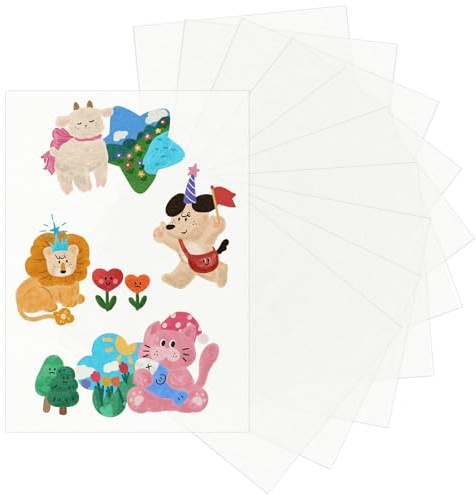 WISYOK 10pcs Shrinky Film, Shrink Paper Sheets for Crafts, School Activities, Jewelry Making, DIY Decorations, 8.2X11.6inch