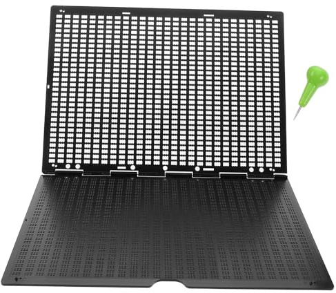 COLLBATH Strumento di Scrittura Braille a 30 Celle Spesso con Penna, Ausilio per L’apprendimento Braille per Ipovedenti, Tavoletta Portatile per Uso Domestico e Ufficio, Accessorio