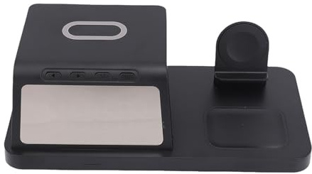 Pongnas Multifunktionsväckarklocka med 15W för Phone Watch Earbuds,