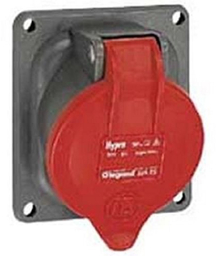 Prise fixe Hypra 16A - 3P+T - 380V~ à 415V~ plastique - IP44