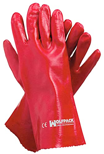 Maurer 15031095 - Handschuh aus PVC, rot, 35 cm
