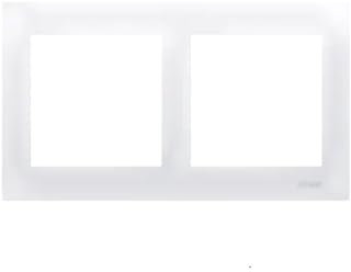 Rahmen 2fach /Paneel für Lichtschalter und Steckdose. Rahmen für Wandlichtschalter und Steckdose in weiß IP20/IP44, DR2/11 Simon 54 Premium